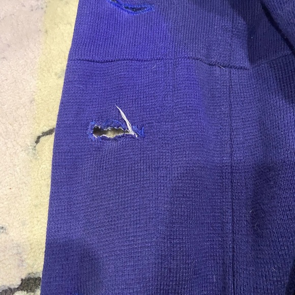 Blue Button up Dress Jacket - Picture 5 of 6